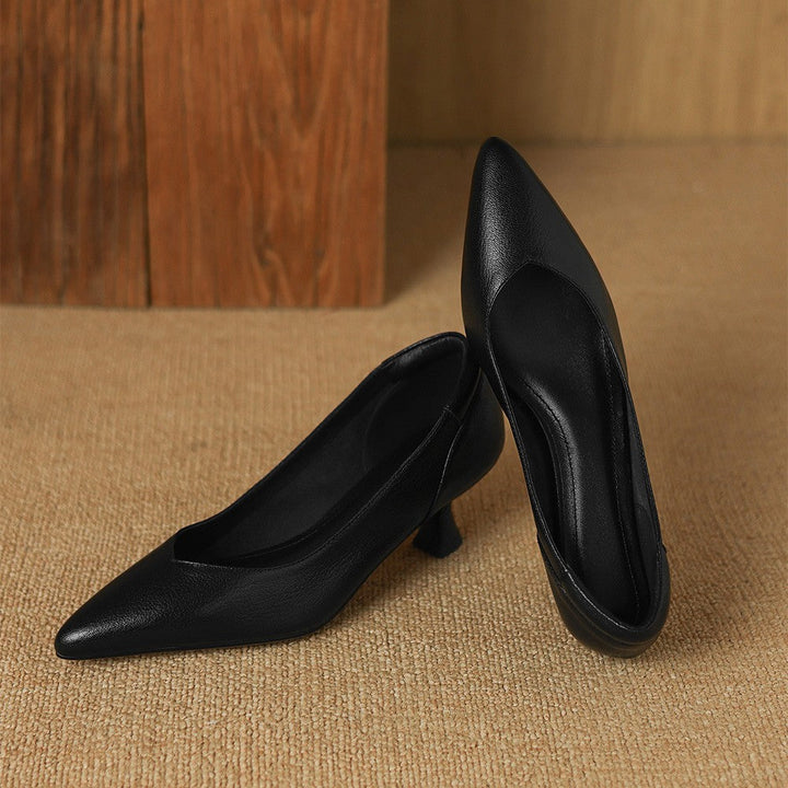 Rosa's Lunare Sculpt Leather Pumps