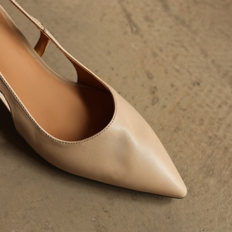 Rosa's Cielle Slingback Leather Heels