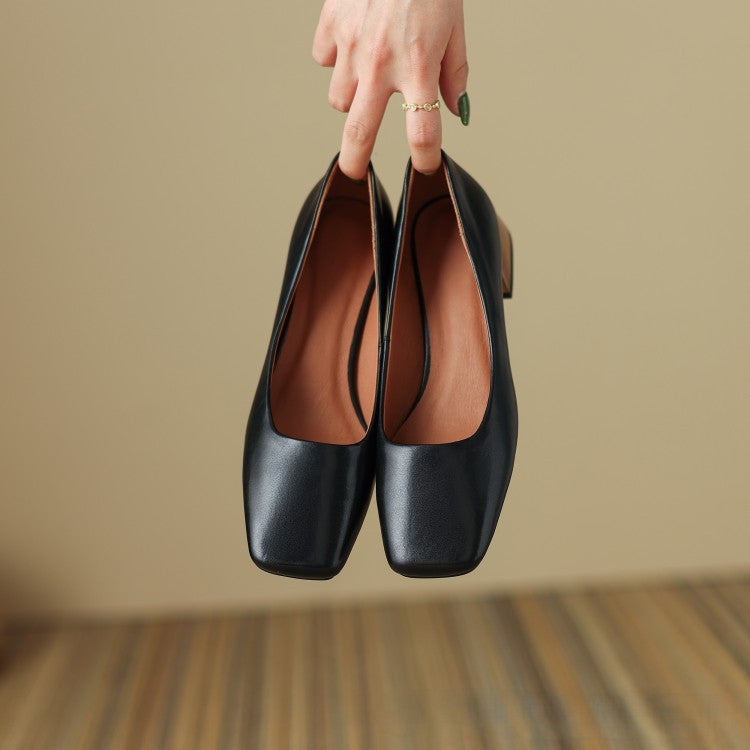 Rosa's Norvyn Square Leather Pumps
