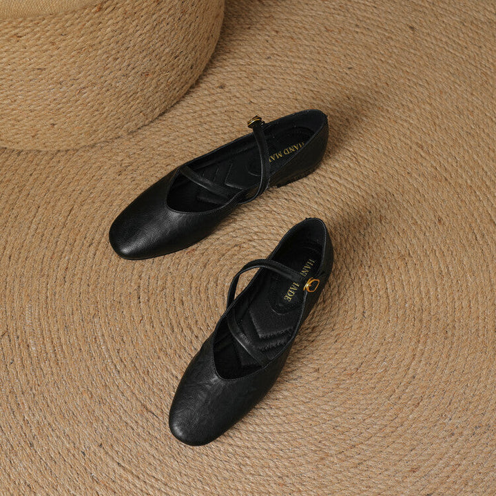 Rosa's Aurelle Strap Leather Mary Janes