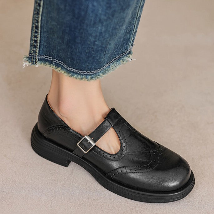 Rosa's Veloria Leather Mary Janes
