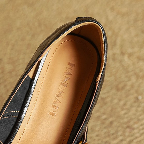 Rosa's Eloria Lambskin Leather Mary Janes