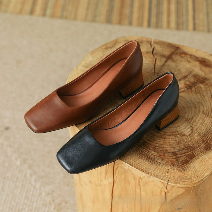 Rosa's Norvyn Square Leather Pumps