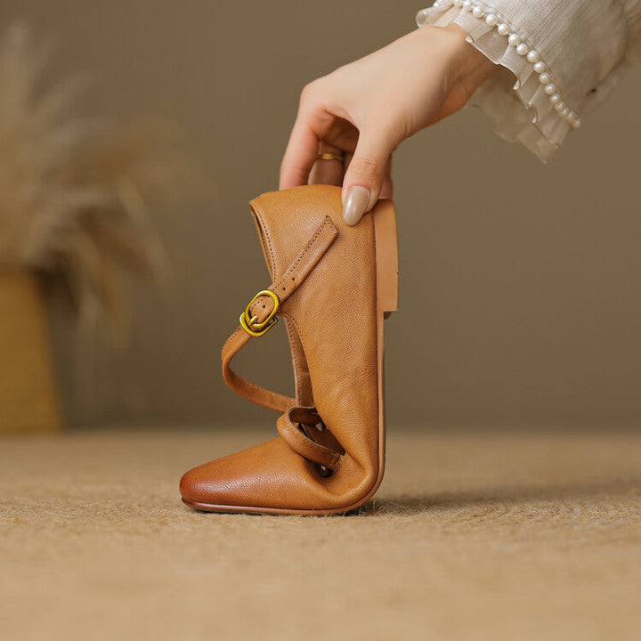 Rosa's Aurelle Strap Leather Mary Janes