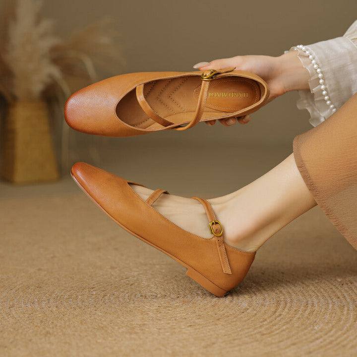 Rosa's Aurelle Strap Leather Mary Janes