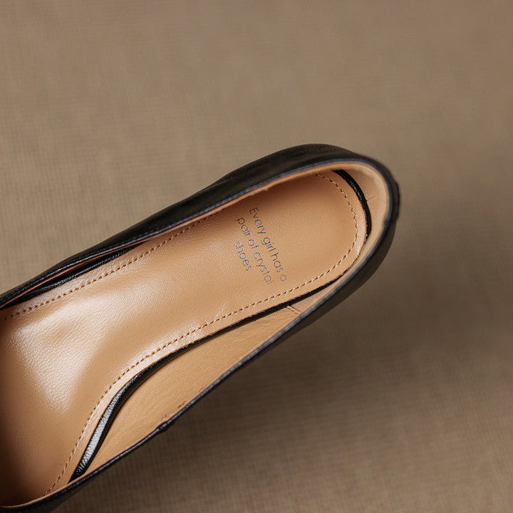 Rosa's Verrine Low Leather Pumps