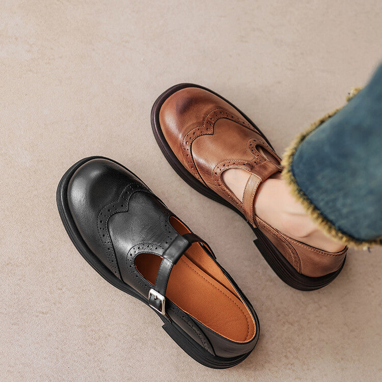 Rosa's Veloria Leather Mary Janes