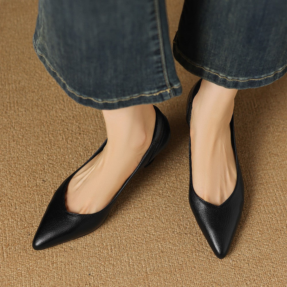 Rosa's Lunare Sculpt Leather Pumps