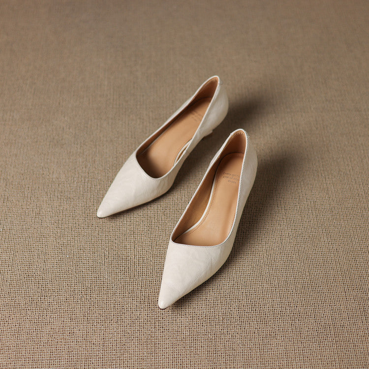 Rosa's Verrine Low Leather Pumps