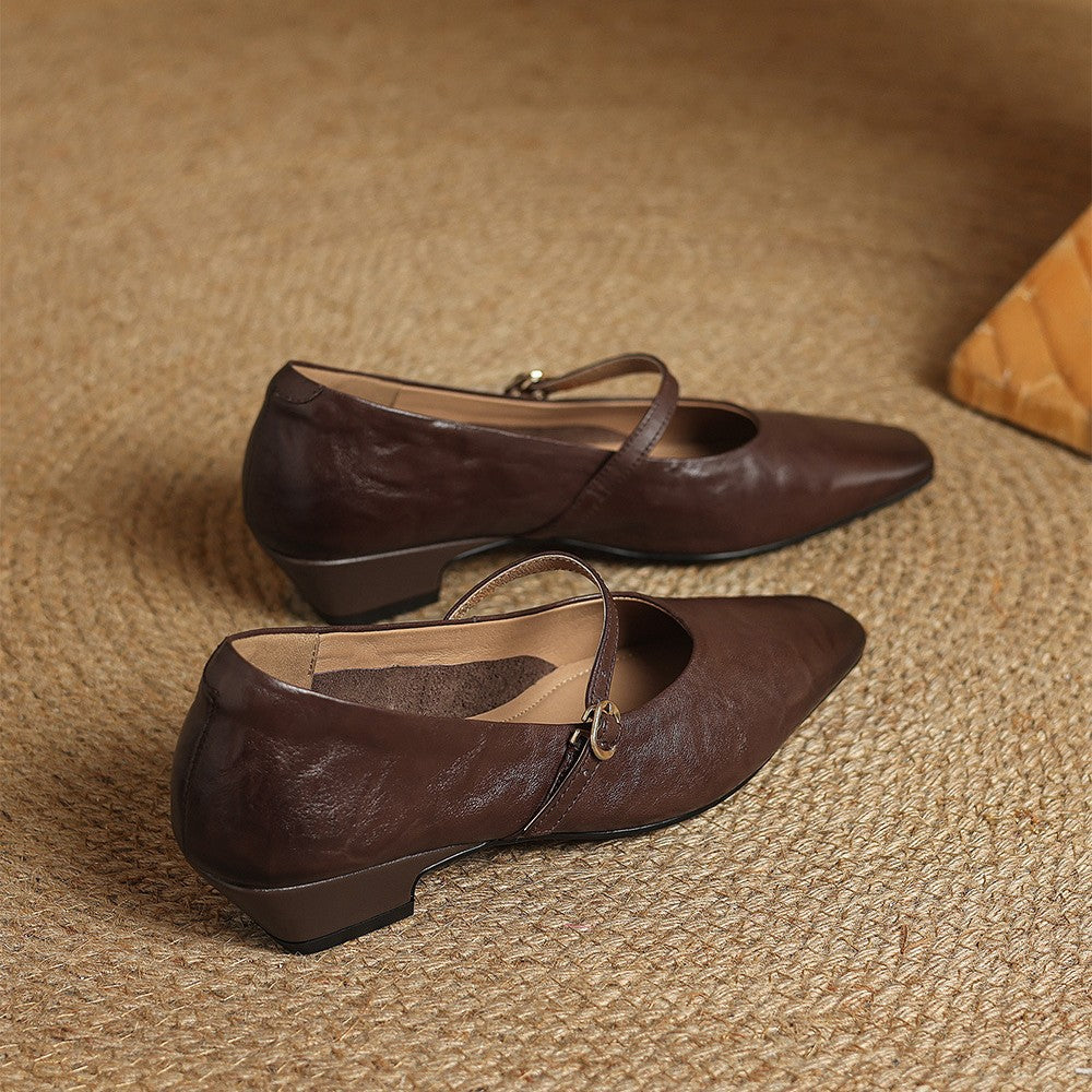 Rosa's Cedrine Leather Pumps