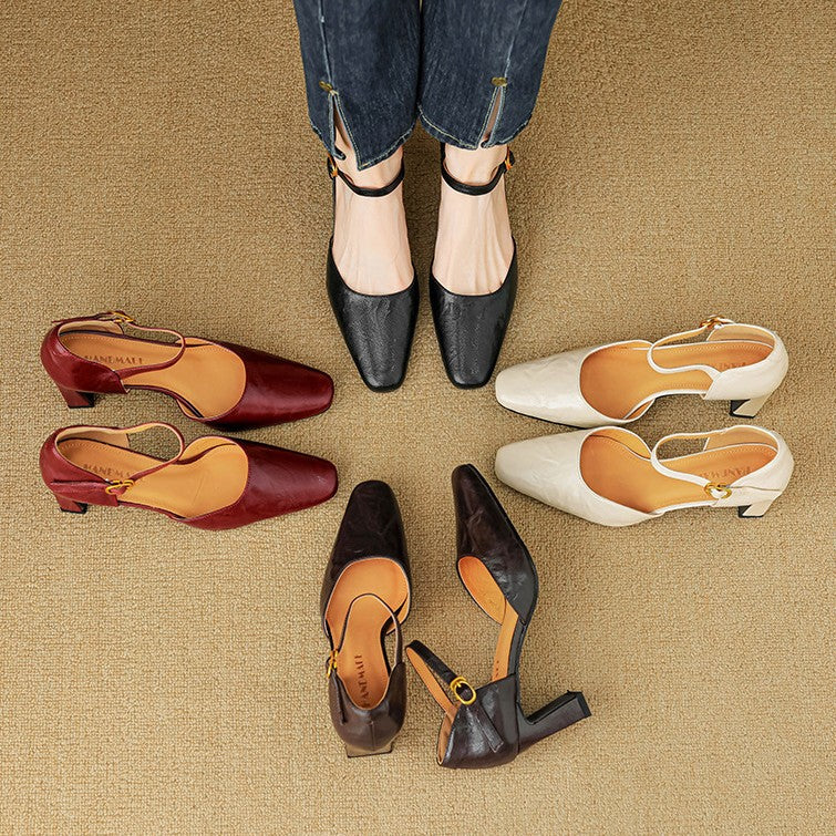 Rosa's Virelle d'Orsay Leather Heels