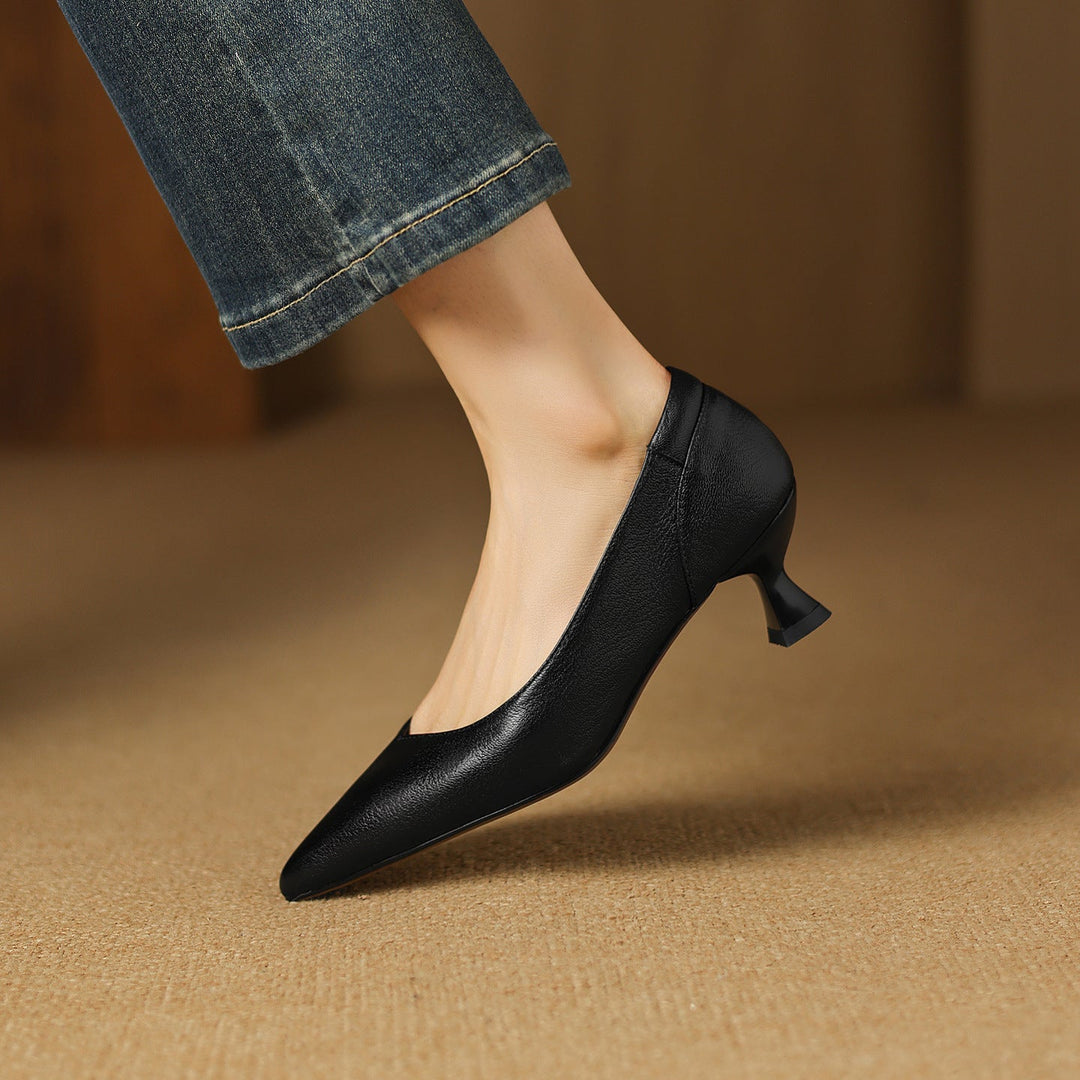 Rosa's Lunare Sculpt Leather Pumps