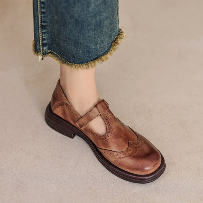 Rosa's Veloria Leather Mary Janes