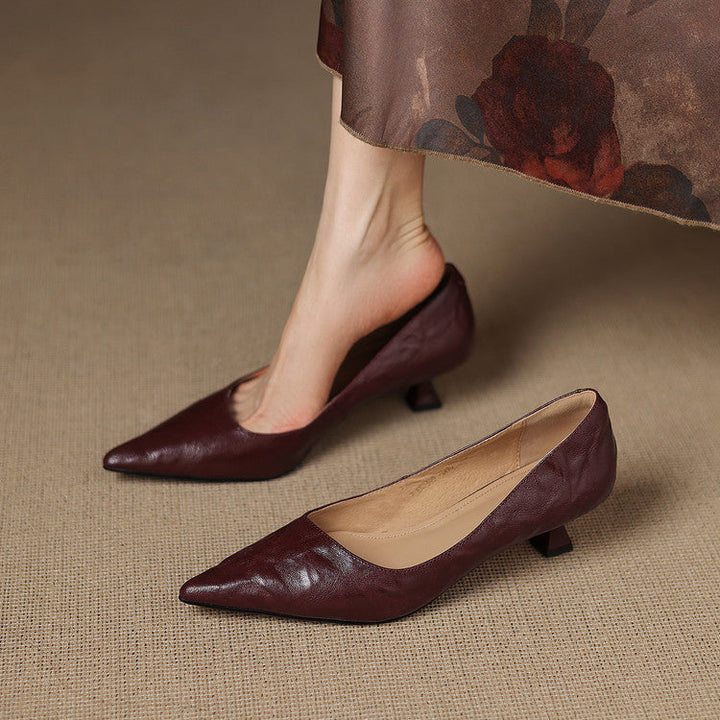 Rosa's Verrine Low Leather Pumps