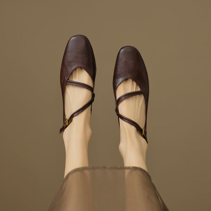 Rosa's Aurelle Strap Leather Mary Janes