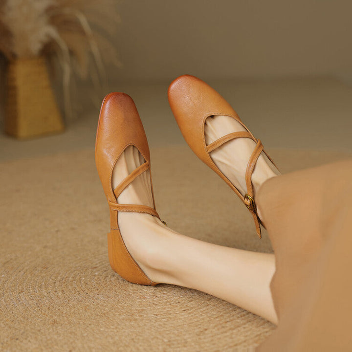 Rosa's Aurelle Strap Leather Mary Janes