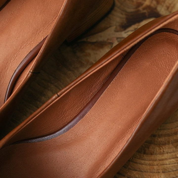 Rosa's Norvyn Square Leather Pumps