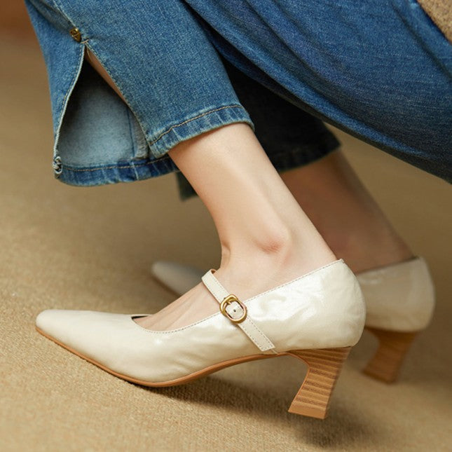 Rosa's Orvane Leather Heels