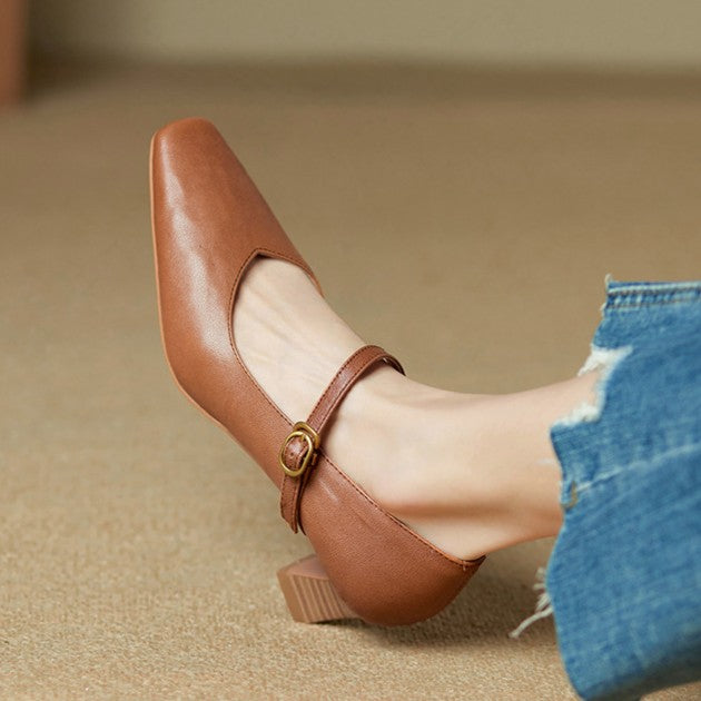 Rosa's Orvane Leather Heels