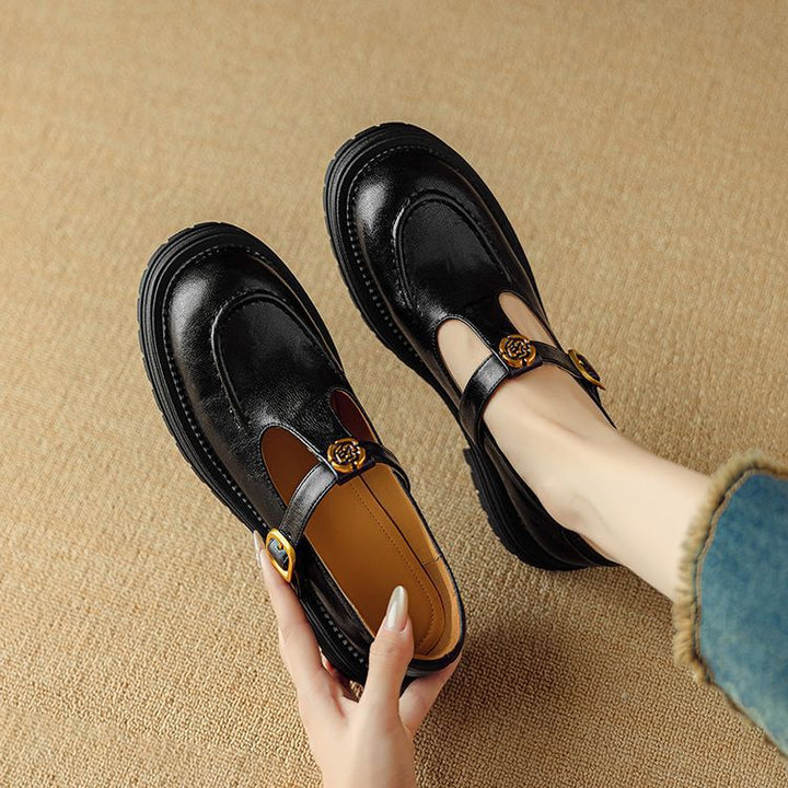 Rosa's Brinell Mary-Jane Leather Loafers