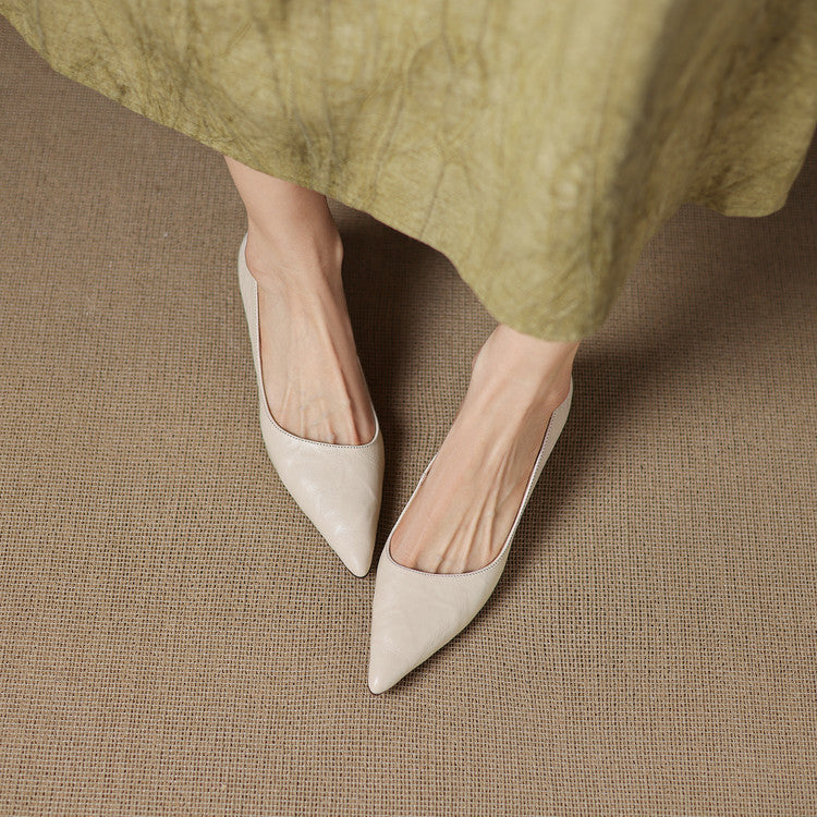Rosa's Verrine Low Leather Pumps