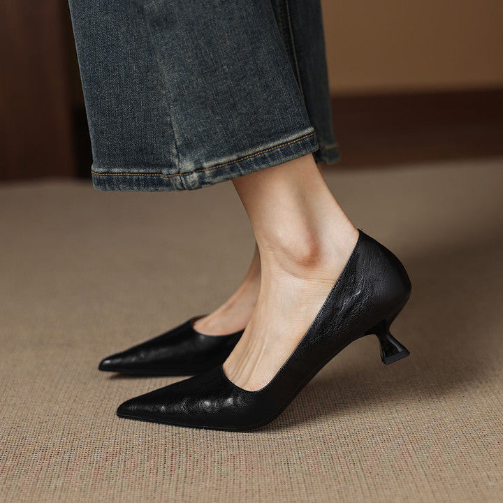 Rosa's Verrine Low Leather Pumps