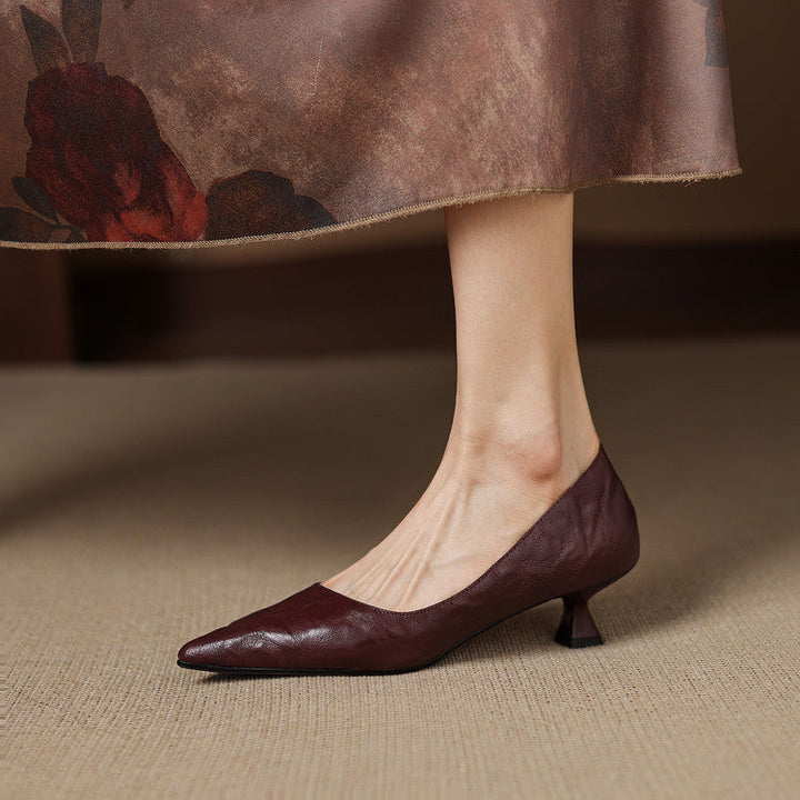 Rosa's Verrine Low Leather Pumps