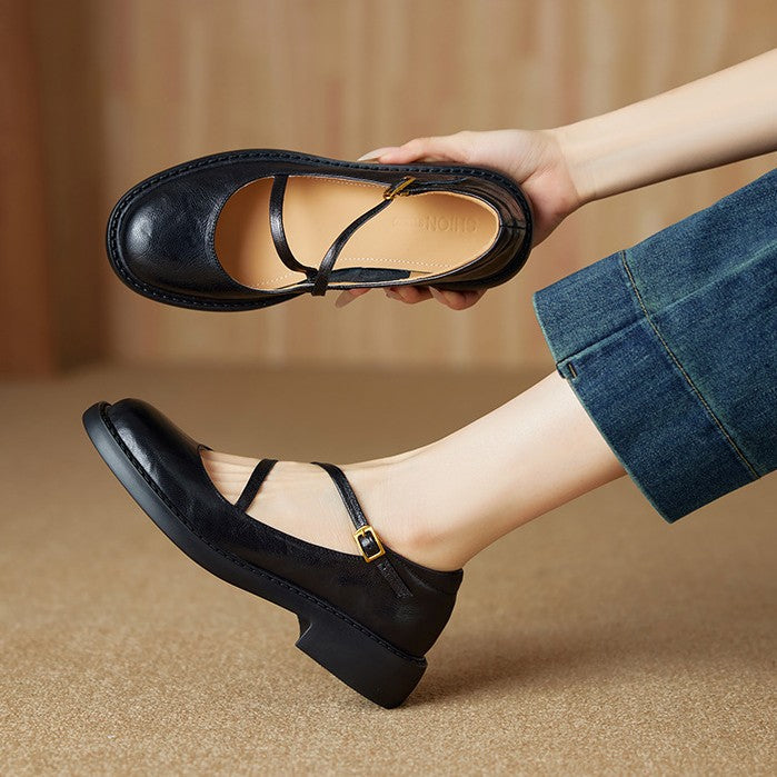 Rosa's Ruelle Leather Mary Janes