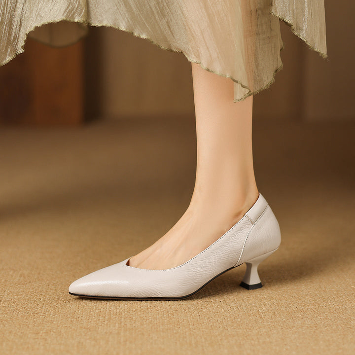 Rosa's Lunare Sculpt Leather Pumps