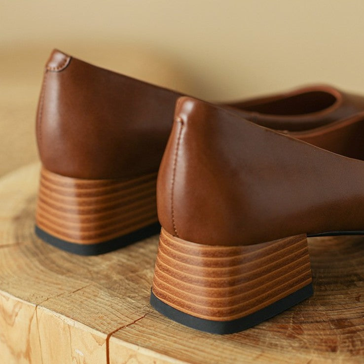 Rosa's Norvyn Square Leather Pumps