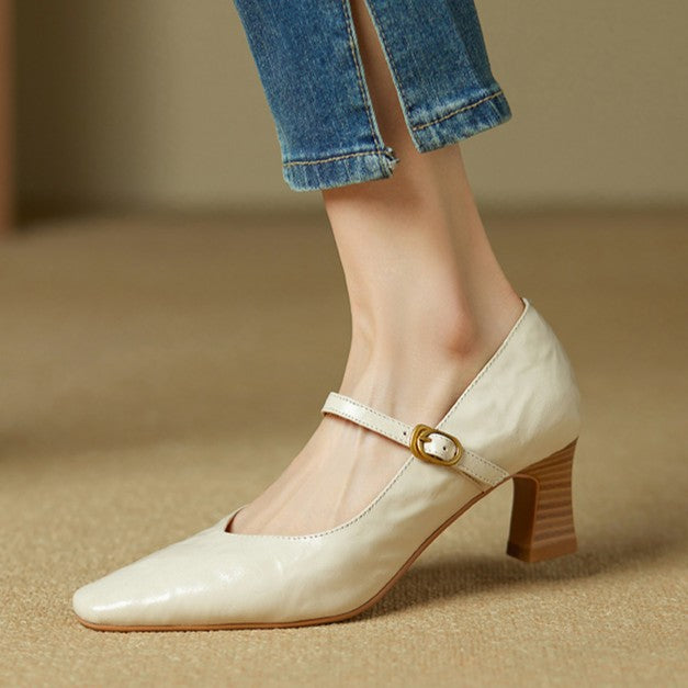 Rosa's Orvane Leather Heels