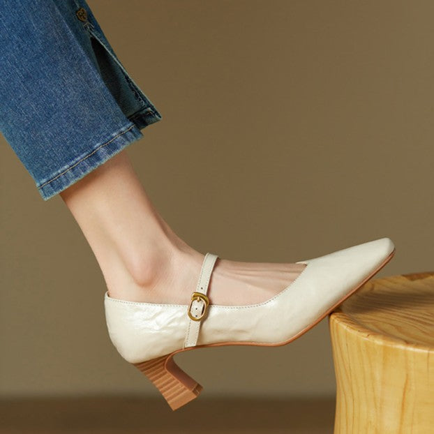 Rosa's Orvane Leather Heels