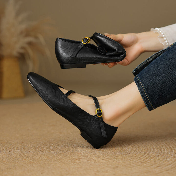 Rosa's Aurelle Strap Leather Mary Janes
