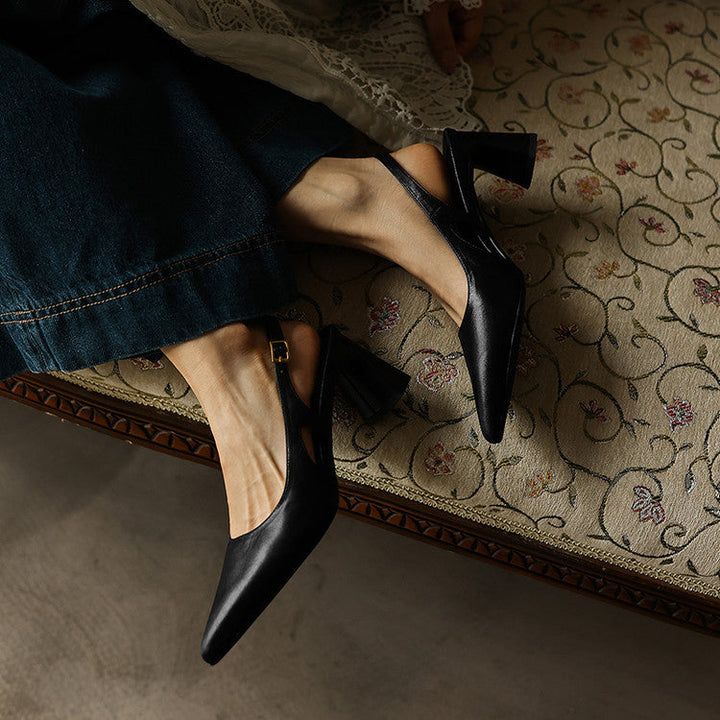 Rosa's Cielle Slingback Leather Heels