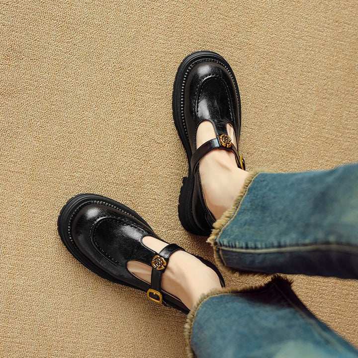 Rosa's Brinell Mary-Jane Leather Loafers