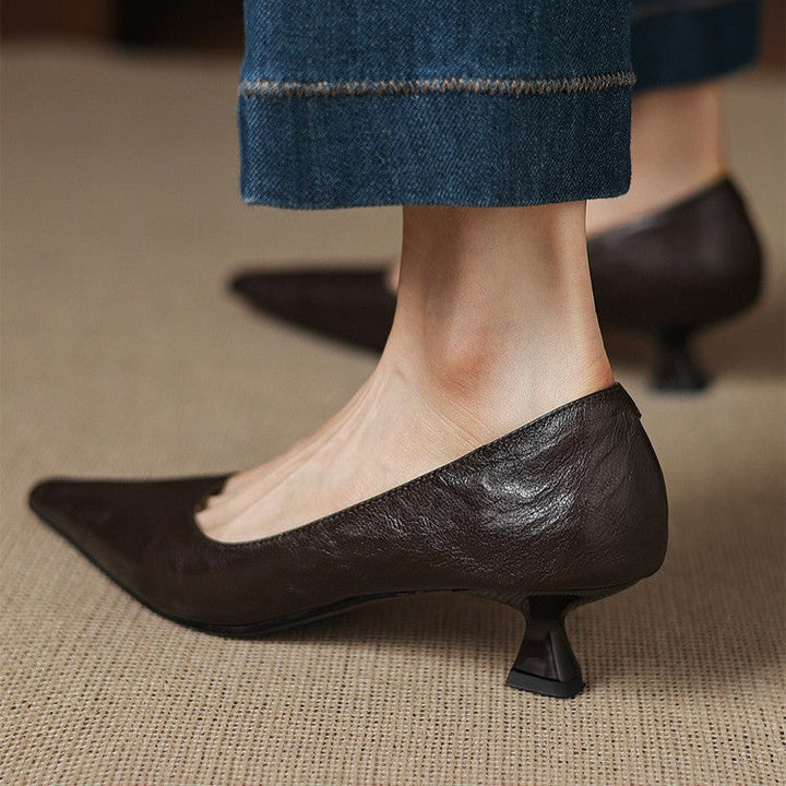 Rosa's Verrine Low Leather Pumps