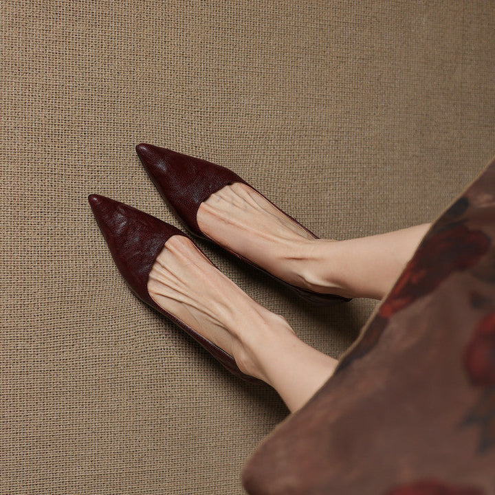 Rosa's Verrine Low Leather Pumps