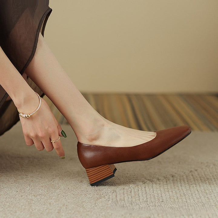 Rosa's Norvyn Square Leather Pumps