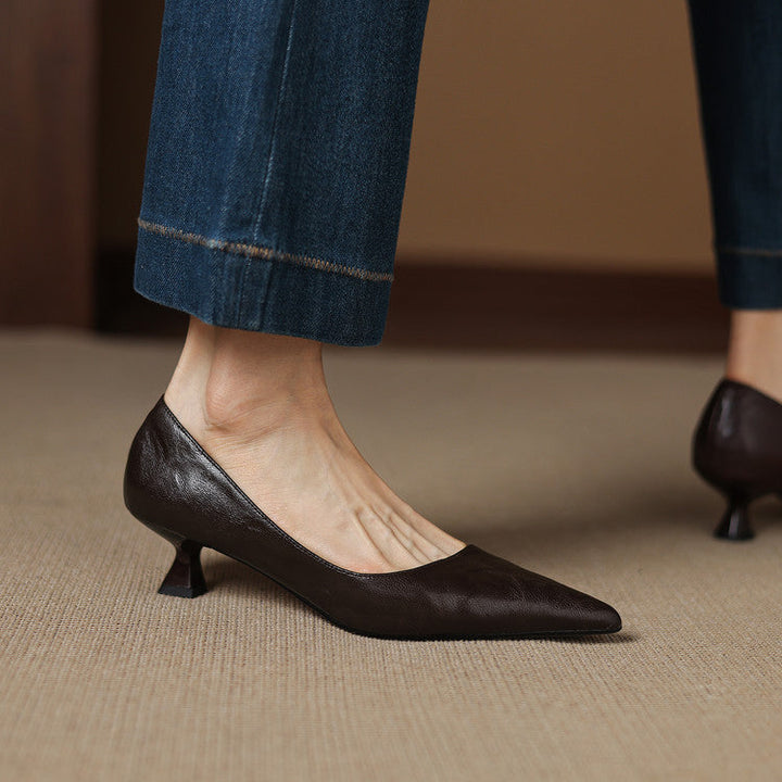 Rosa's Verrine Low Leather Pumps