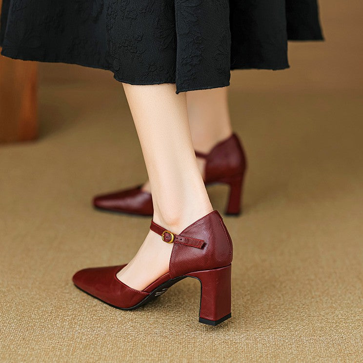 Rosa's Virelle d'Orsay Leather Heels