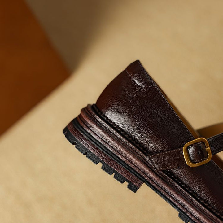 Rosa's Brinell Mary-Jane Leather Loafers