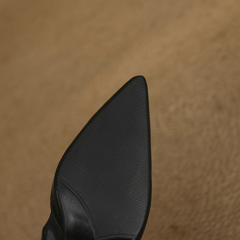 Rosa's Lorene Curve Leather Heels