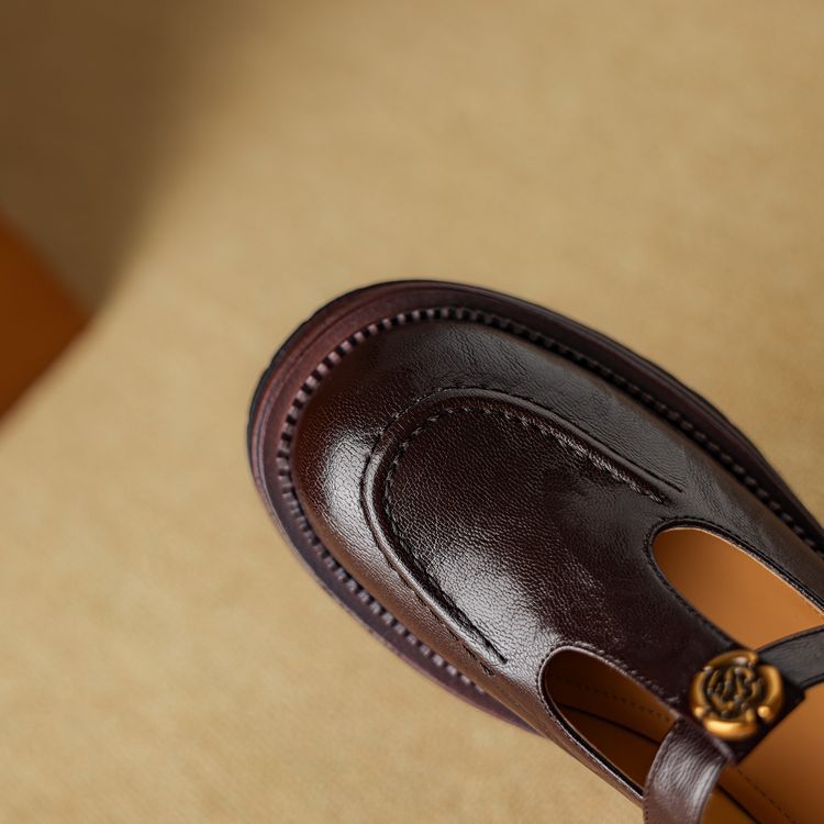 Rosa's Brinell Mary-Jane Leather Loafers