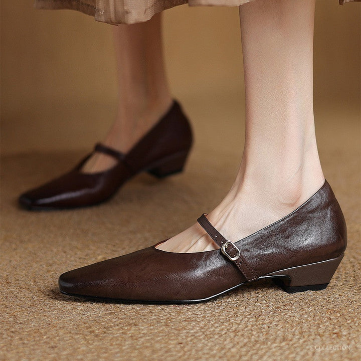 Rosa's Cedrine Leather Pumps