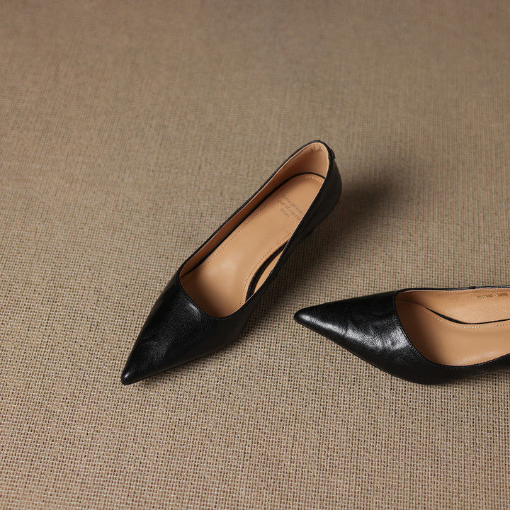 Rosa's Verrine Low Leather Pumps