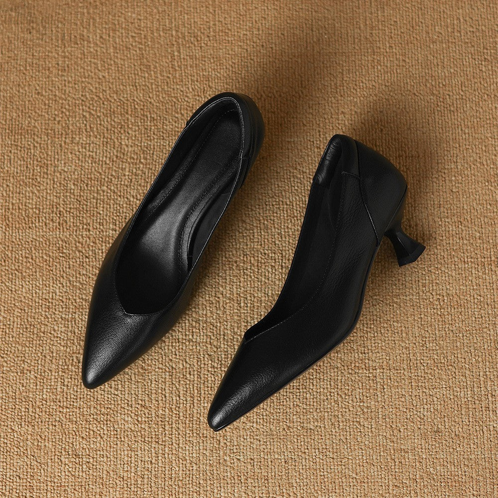Rosa's Lunare Sculpt Leather Pumps