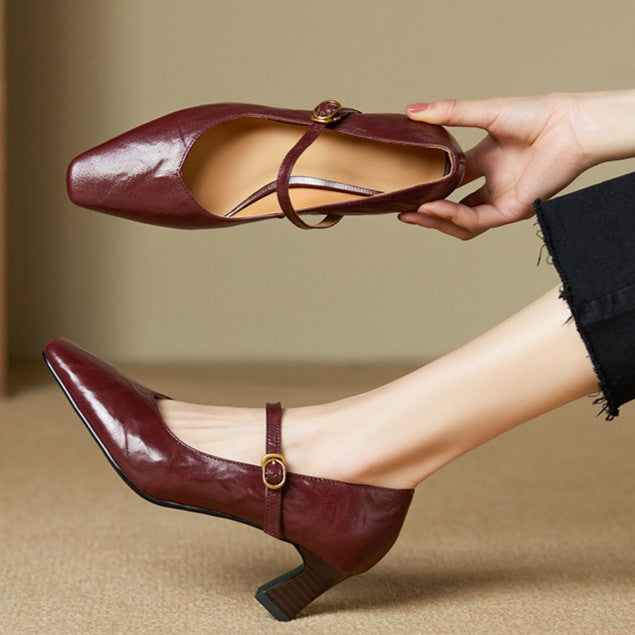 Rosa's Orvane Leather Heels