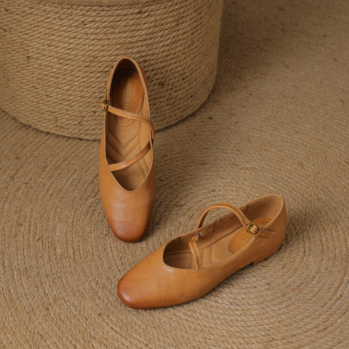 Rosa's Aurelle Strap Leather Mary Janes