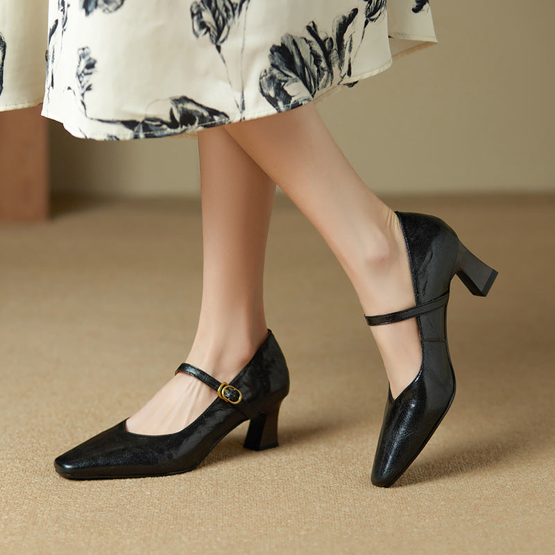 Rosa's Orvane Leather Heels