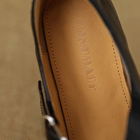 Rosa's Morven Cross-Strap Leather Flats